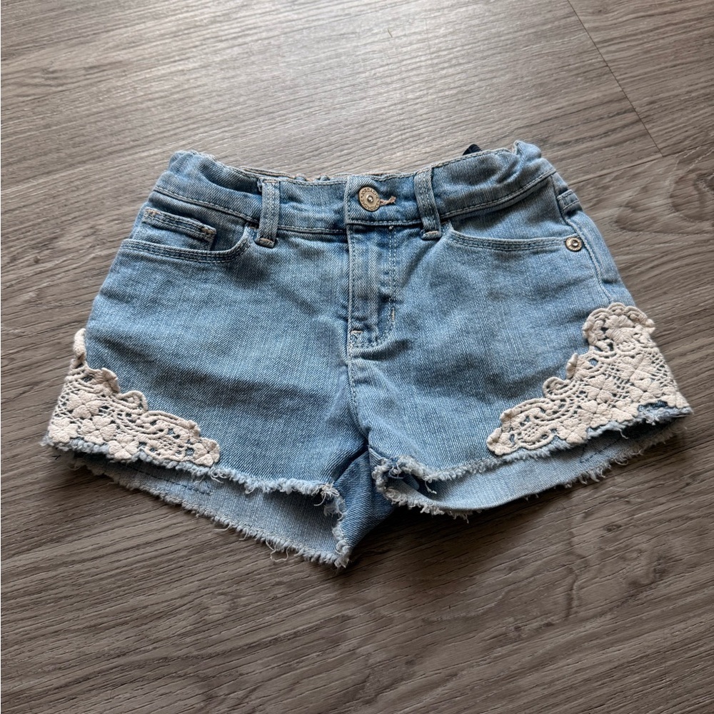 Jordache Blue Jean Shorts with Lace Accents
